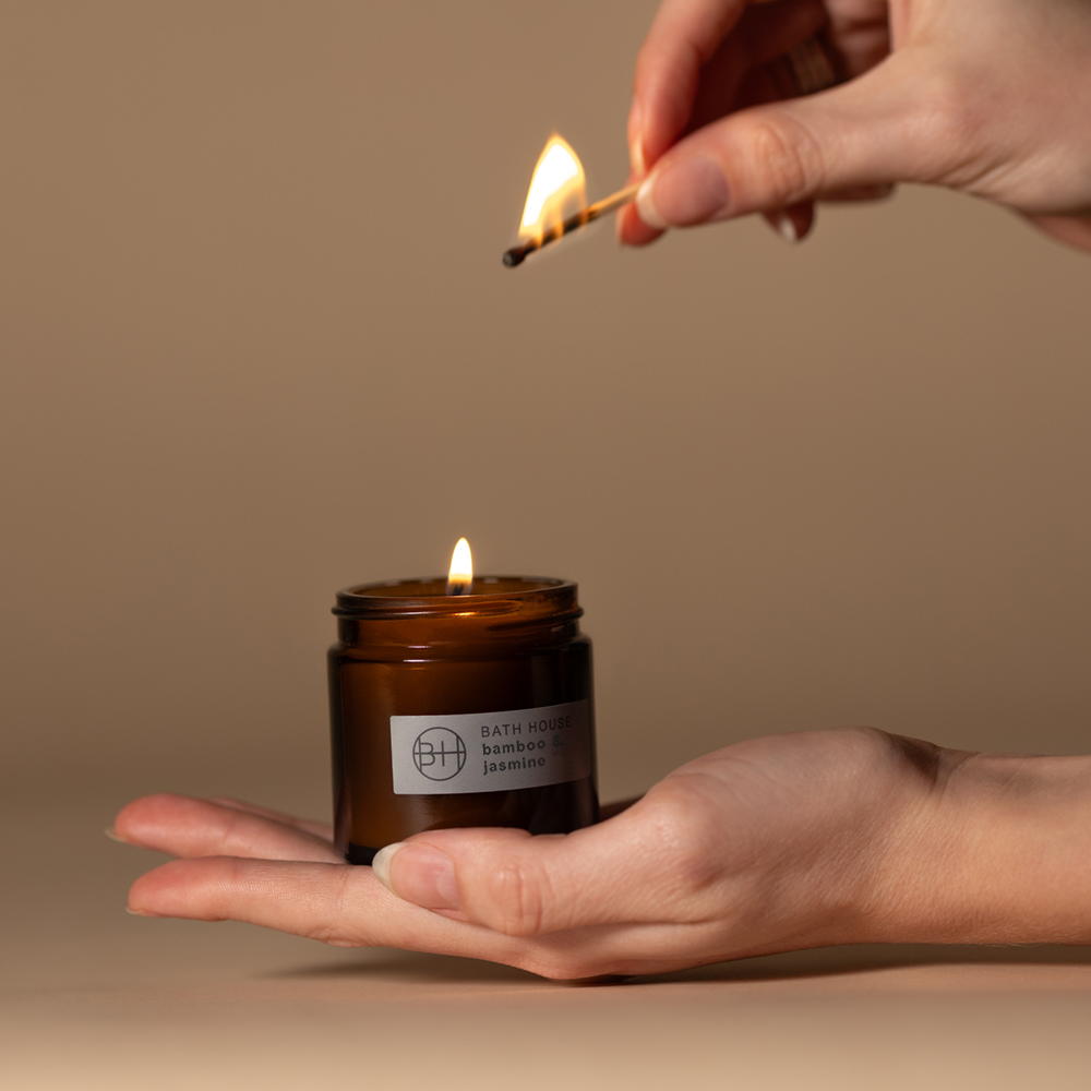 Alternative image of Bamboo & Jasmine Fragrance Candle